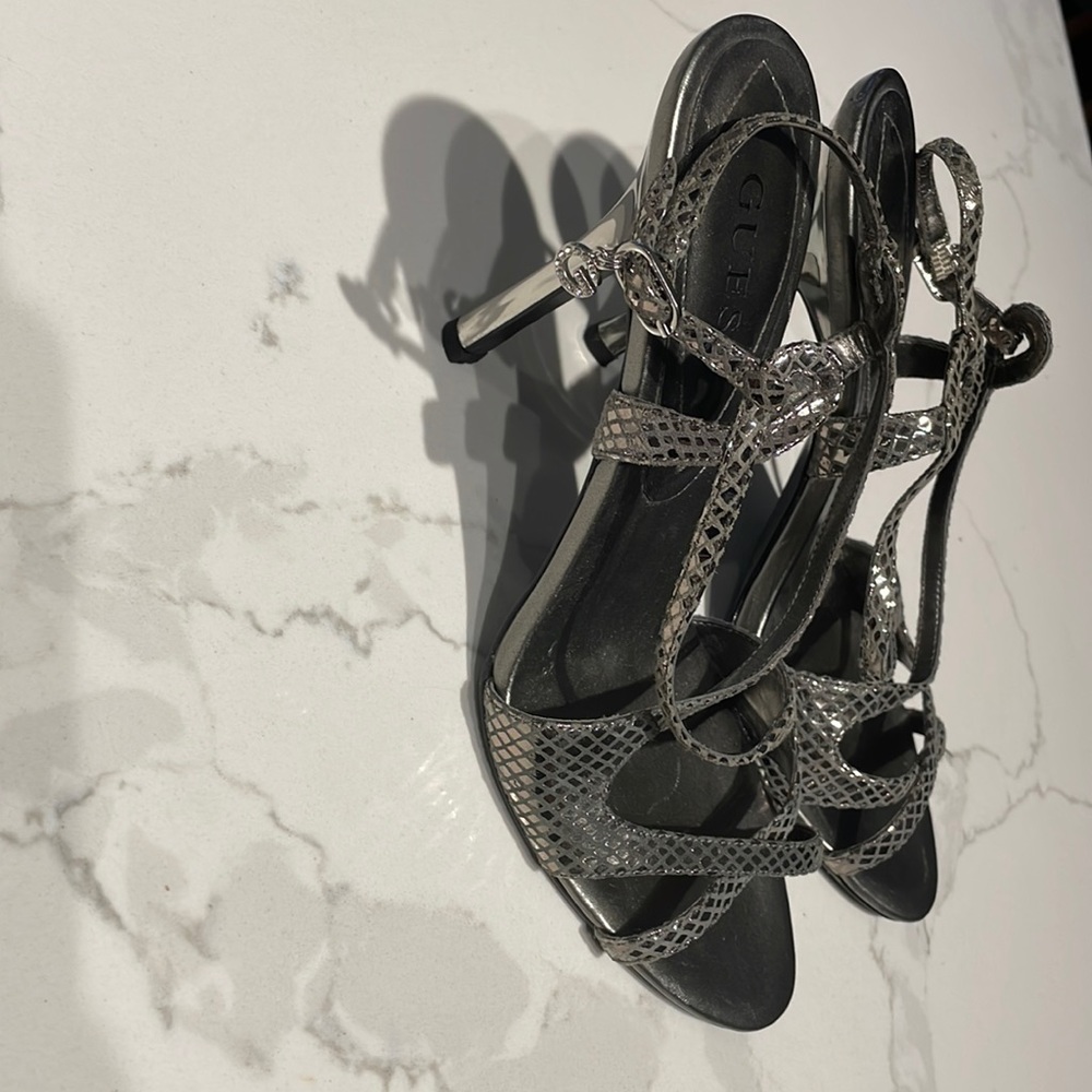 Metallic Guess Stilettos worn twice